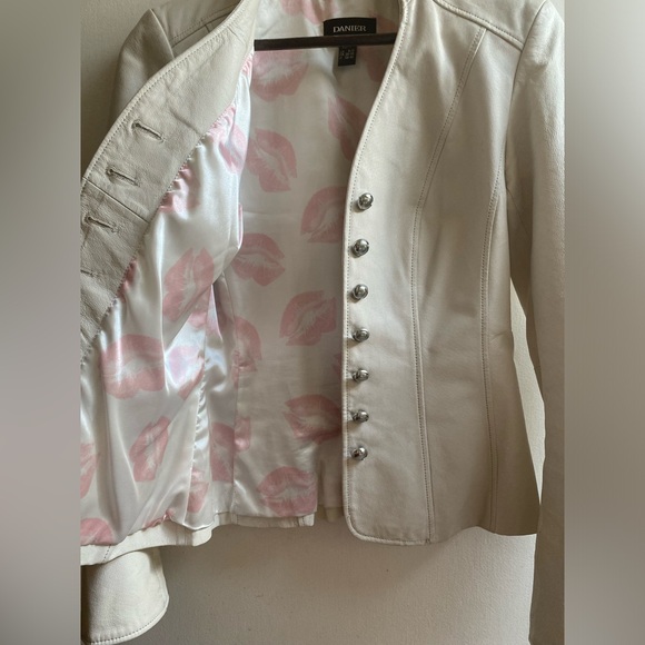 White Danier Leather Jacket - Picture 2 of 4